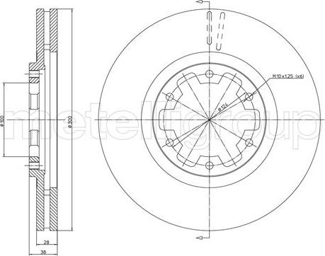 Fri.Tech. BD0382 - Тормозной диск autospares.lv