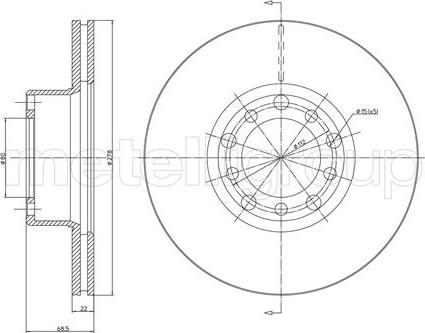 Fri.Tech. BD0370 - Тормозной диск autospares.lv