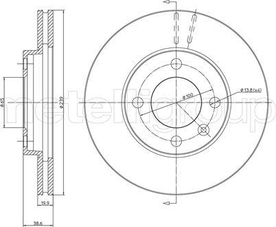 Fri.Tech. BD0242 - Тормозной диск autospares.lv