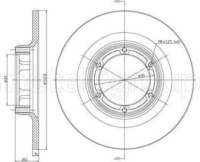 ASAM 01158 - Тормозной диск autospares.lv