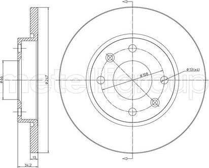 Fri.Tech. BD0210 - Тормозной диск autospares.lv