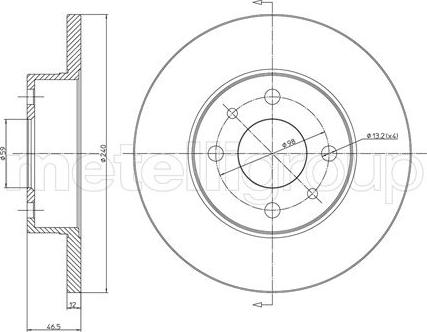 Fri.Tech. BD0211 - Тормозной диск autospares.lv