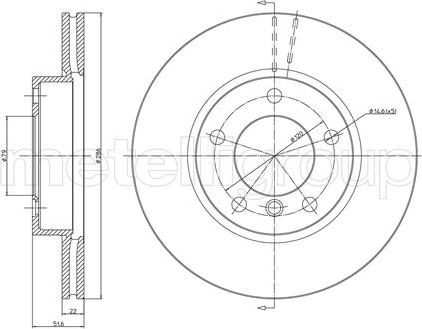 Fri.Tech. BD0283 - Тормозной диск autospares.lv