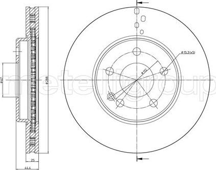 Fri.Tech. BD0233 - Тормозной диск autospares.lv