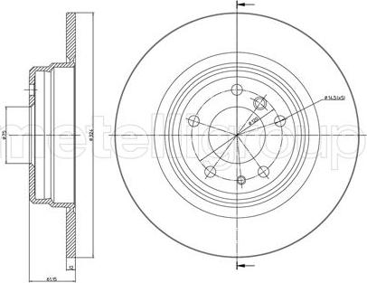 Fri.Tech. BD0222 - Тормозной диск autospares.lv