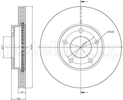 Fri.Tech. BD0227 - Тормозной диск autospares.lv