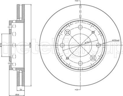 Fri.Tech. BD0799 - Тормозной диск autospares.lv