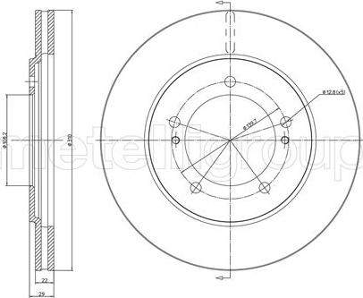 Fri.Tech. BD0795 - Тормозной диск autospares.lv