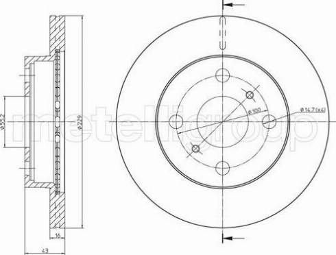 Fri.Tech. BD0792 - Тормозной диск autospares.lv