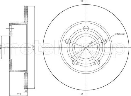 Fri.Tech. BD0749 - Тормозной диск autospares.lv