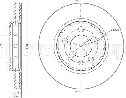 Fri.Tech. BD0742 - Тормозной диск autospares.lv