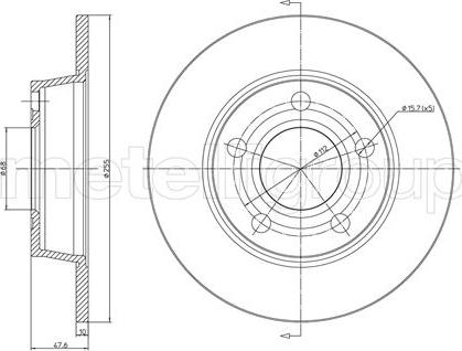 Fri.Tech. BD0750 - Тормозной диск autospares.lv