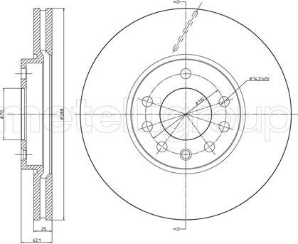 Fri.Tech. BD0719 - Тормозной диск autospares.lv