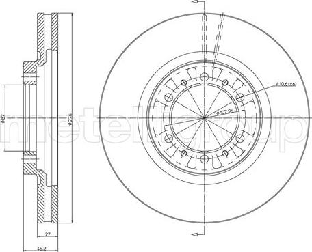 Fri.Tech. BD0714 - Тормозной диск autospares.lv