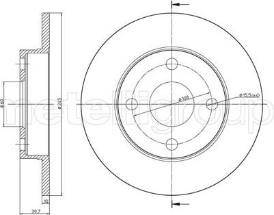 Fri.Tech. BD0711 - Тормозной диск autospares.lv