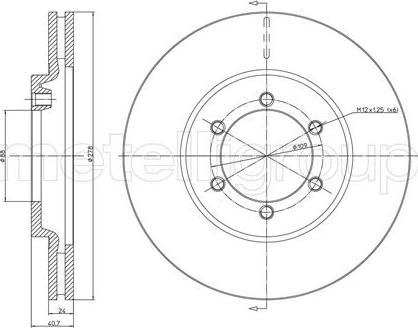 Fri.Tech. BD0717 - Тормозной диск autospares.lv