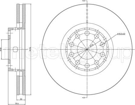 Fri.Tech. BD0783 - Тормозной диск autospares.lv