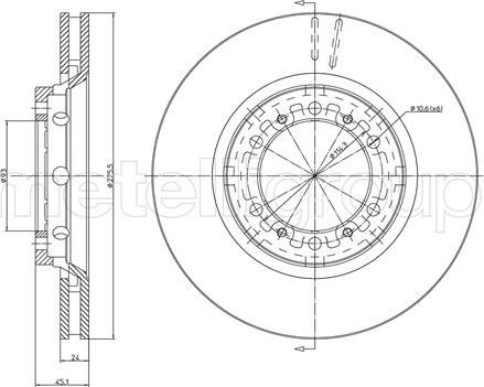 Fri.Tech. BD0731 - Тормозной диск autospares.lv