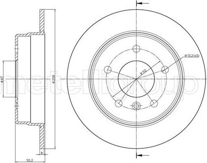 Fri.Tech. BD0771 - Тормозной диск autospares.lv