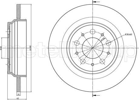 Fri.Tech. BD0773 - Тормозной диск autospares.lv