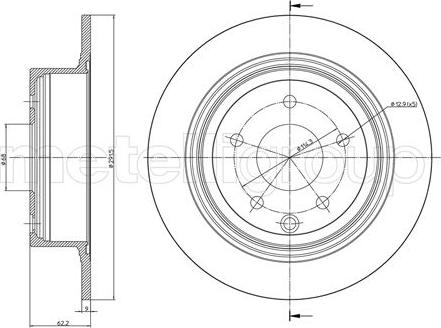 Fri.Tech. BD1499 - Тормозной диск autospares.lv