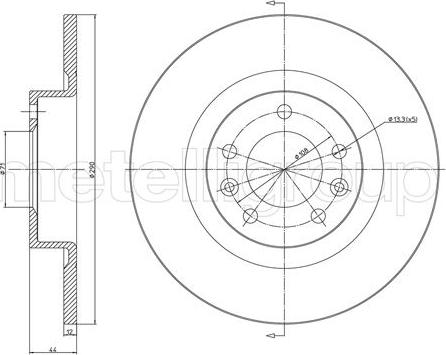 Fri.Tech. BD1495 - Тормозной диск autospares.lv