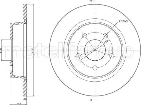 Fri.Tech. BD1496 - Тормозной диск autospares.lv