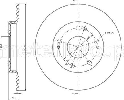 Fri.Tech. BD1491 - Тормозной диск autospares.lv