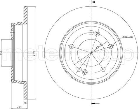 Fri.Tech. BD1493 - Тормозной диск autospares.lv