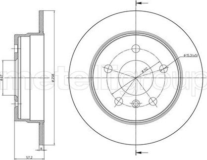 Fri.Tech. BD1497 - Тормозной диск autospares.lv