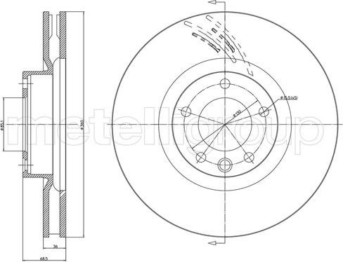 Fri.Tech. BD1448 - Тормозной диск autospares.lv