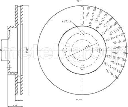 Fri.Tech. BD1455 - Тормозной диск autospares.lv