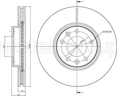 Fri.Tech. BD1457 - Тормозной диск autospares.lv