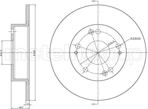 Fri.Tech. BD1469 - Тормозной диск autospares.lv