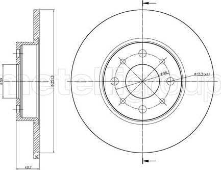 Fri.Tech. BD1466 - Тормозной диск autospares.lv