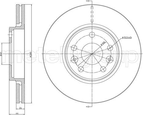 Fri.Tech. BD1460 - Тормозной диск autospares.lv