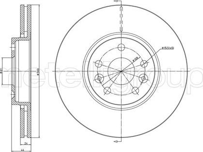 Fri.Tech. BD1461 - Тормозной диск autospares.lv