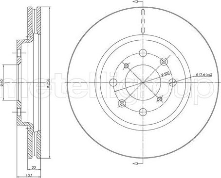 Fri.Tech. BD1462 - Тормозной диск autospares.lv