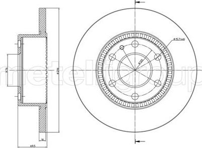 Fri.Tech. BD1405 - Тормозной диск autospares.lv