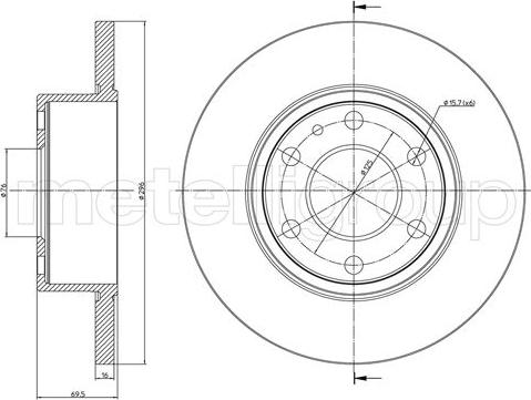 Fri.Tech. BD1406 - Тормозной диск autospares.lv