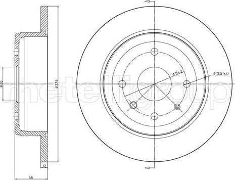 Fri.Tech. BD1401 - Тормозной диск autospares.lv