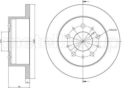 Fri.Tech. BD1403 - Тормозной диск autospares.lv