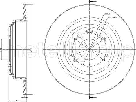 Fri.Tech. BD1407 - Тормозной диск autospares.lv