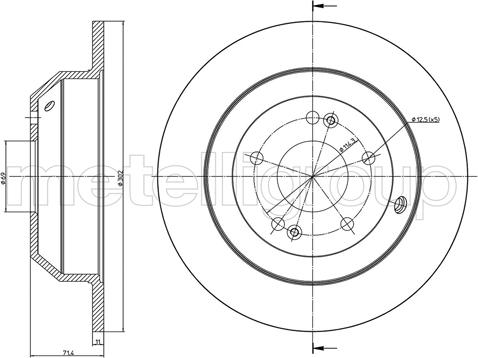 Fri.Tech. BD1413 - Тормозной диск autospares.lv