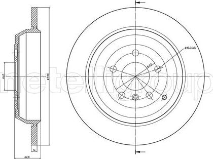 Fri.Tech. BD1417 - Тормозной диск autospares.lv