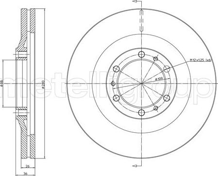 Fri.Tech. BD1489 - Тормозной диск autospares.lv