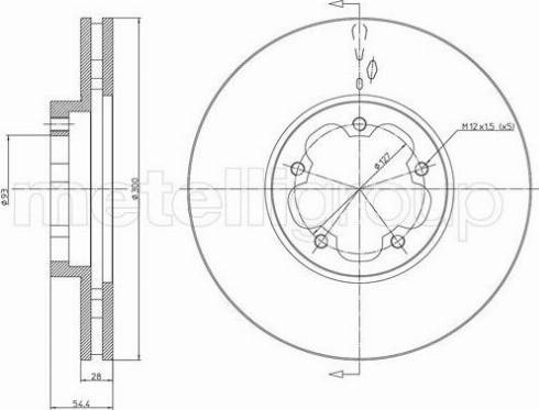 Fri.Tech. BD1488 - Тормозной диск autospares.lv