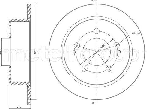 Fri.Tech. BD1434 - Тормозной диск autospares.lv