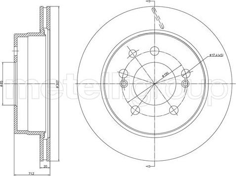 Fri.Tech. BD1435 - Тормозной диск autospares.lv