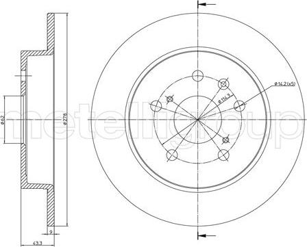 Fri.Tech. BD1438 - Тормозной диск autospares.lv